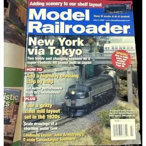 Model Railroader March 2008 New York To Tokyo Two Levels and Changing Seasons